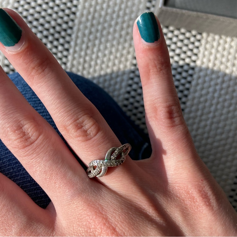 Zales Sterling Silver Infinity Ring - image 1